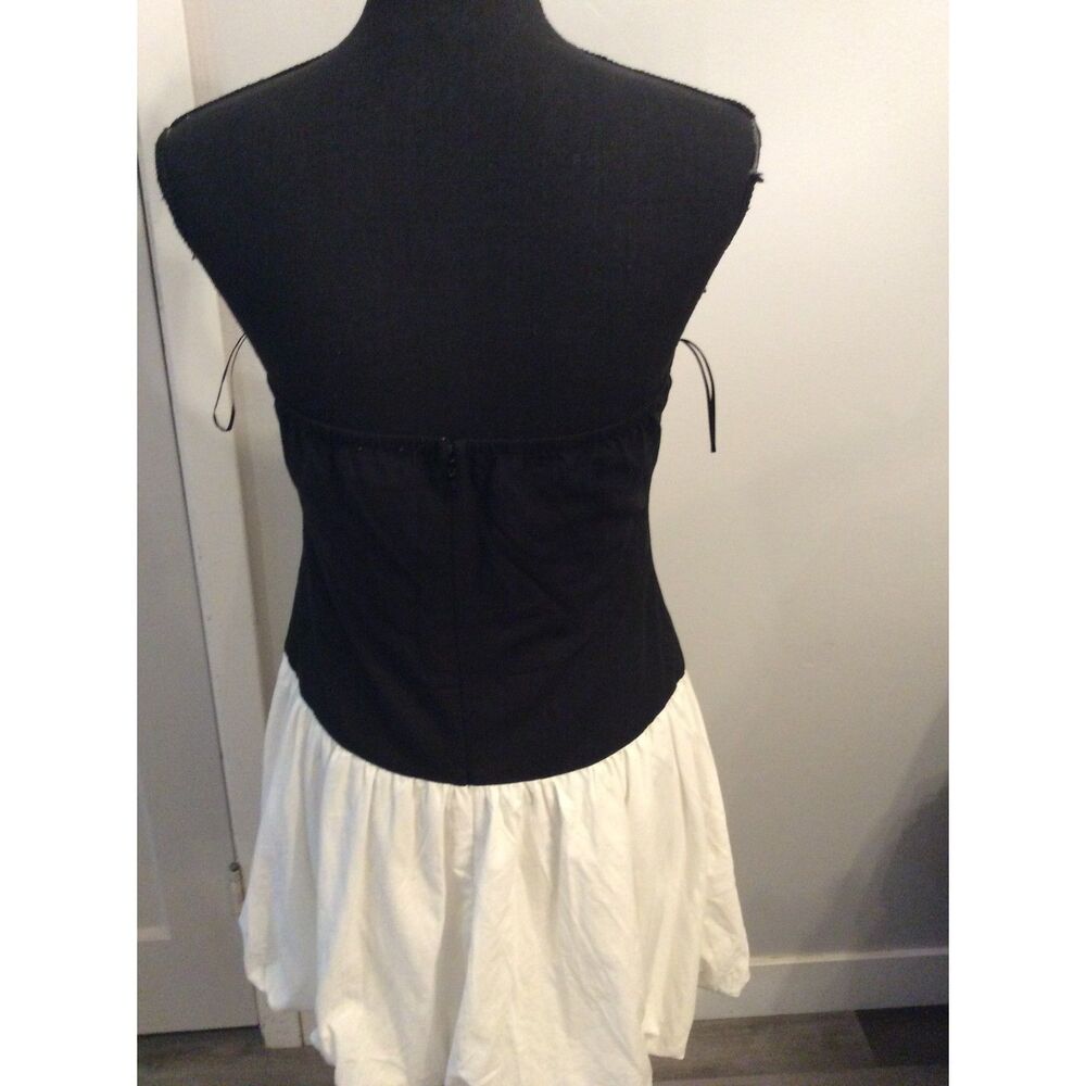 New NWT West of Melrose Bubble Hem Colorblock Strapless Dress Large